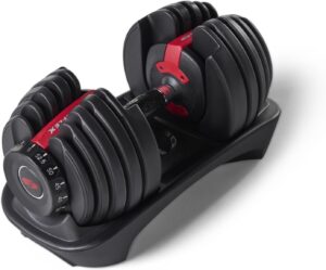 ダイヤル式で重量変更ができるワンタッチ式ダンベル（Bowflex セレクトテック552）