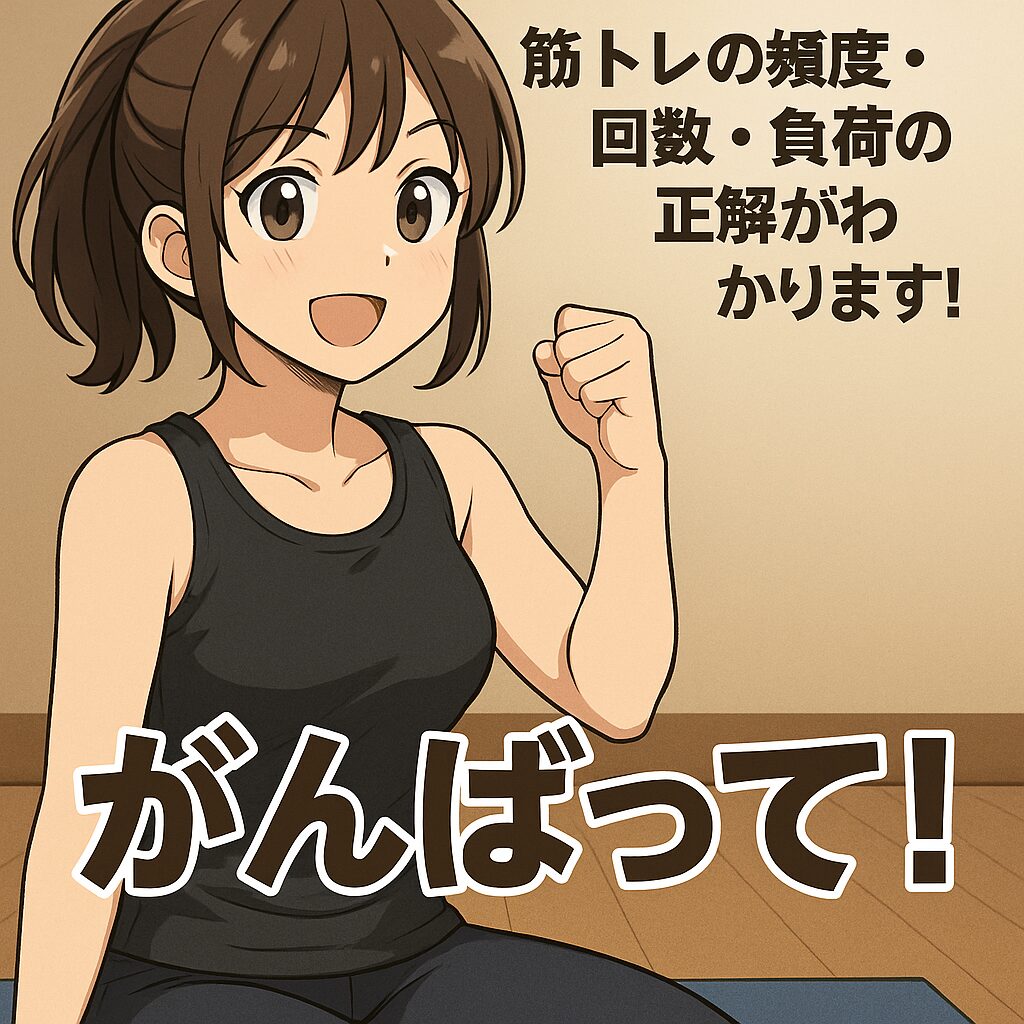 振り返って笑顔を見せる華恋のイラスト（筋トレ記事まとめ用）