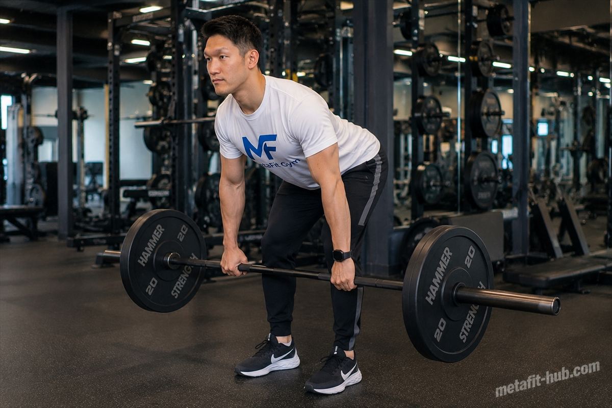 筋トレをする男性
