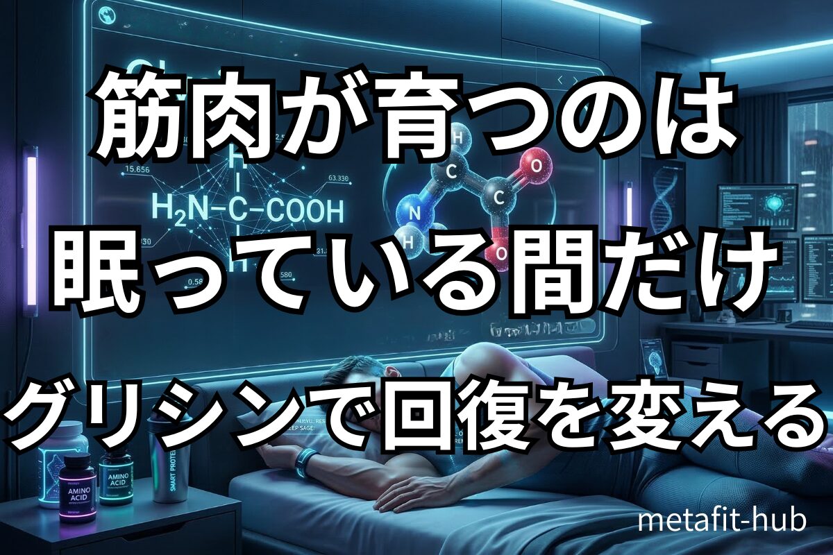 筋肉が育つのは眠っている間だけ｜グリシンで睡眠の質と回復力を上げる