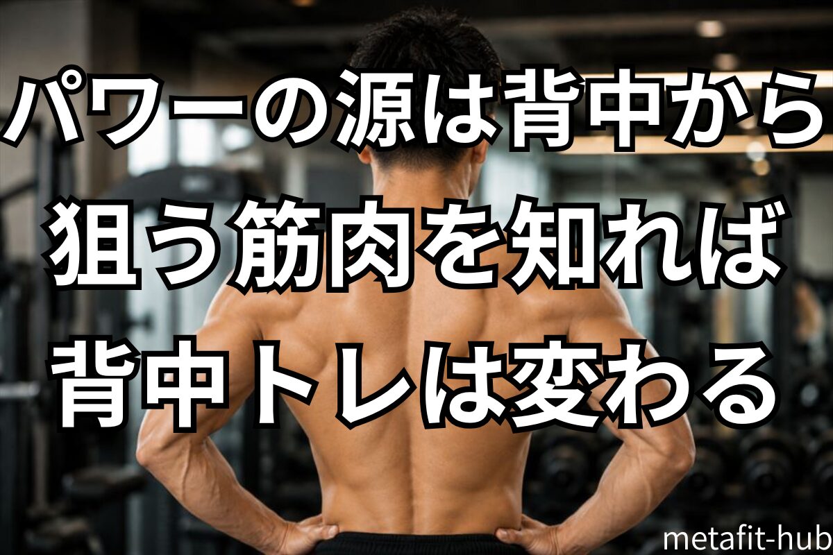 背中トレで鍛えられる広背筋と僧帽筋のイメージ