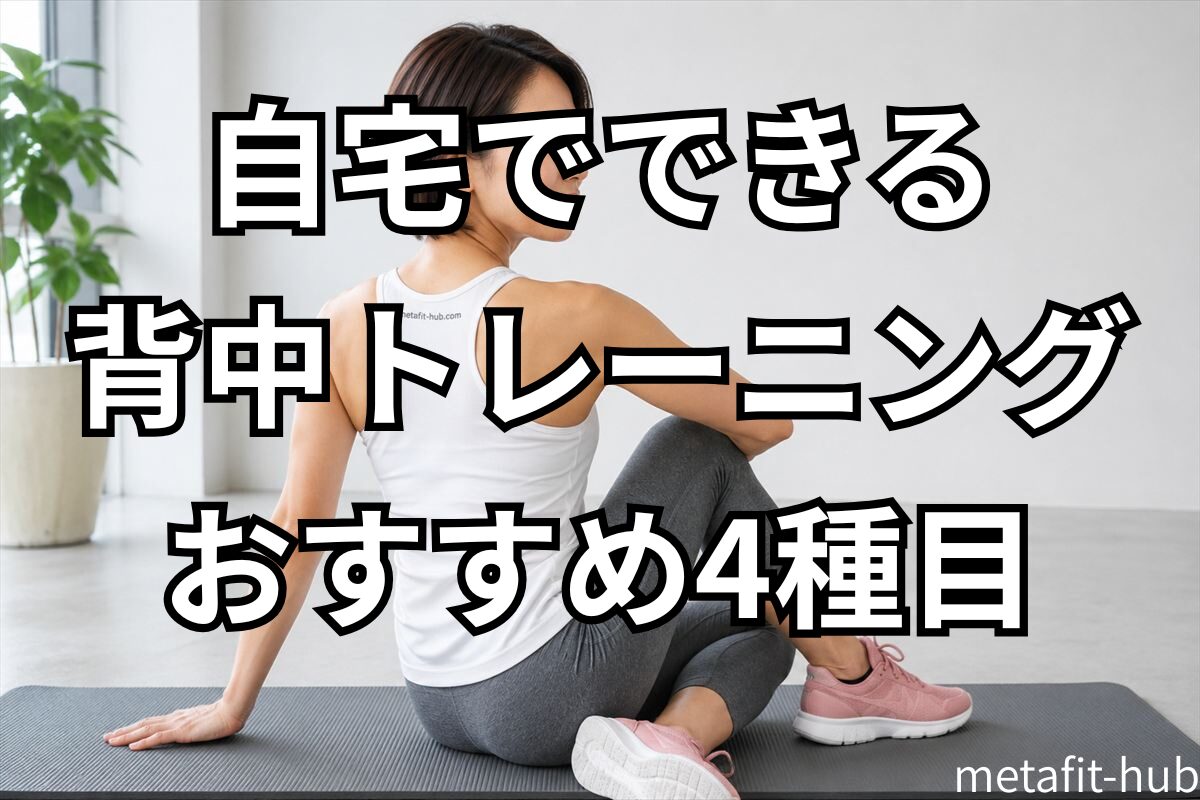 フィットネススタジオでトレーニング前にストレッチを行う女性、アイキャッチ